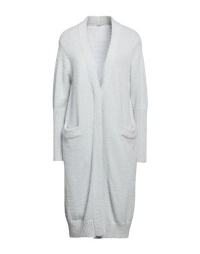 Shop Peserico Woman Cardigan Light Grey Size 8 Alpaca Wool, Polyamide