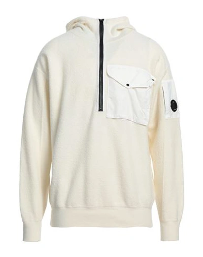 C.p. Company C. P. Company Man Sweater White Size 42 Wool, Polyester In White