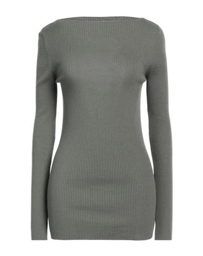 Shop Rick Owens Woman Sweater Military Green Size L Virgin Wool