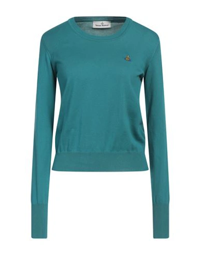 Shop Vivienne Westwood Woman Sweater Pastel Blue Size S Cotton
