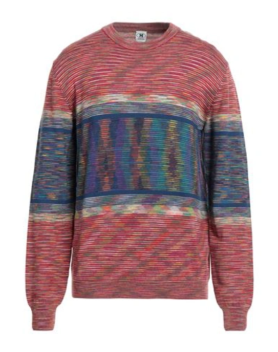 Shop M Missoni Man Sweater Garnet Size Xl Wool In Red