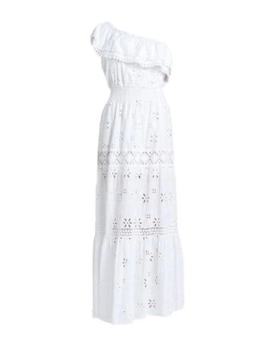 Shop Temptation Positano Woman Maxi Dress White Size S Cotton