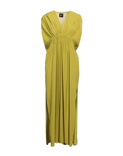 Fisico Cristina Ferrari Fisico Woman Midi Dress Acid Green Size Xl Viscose In Green