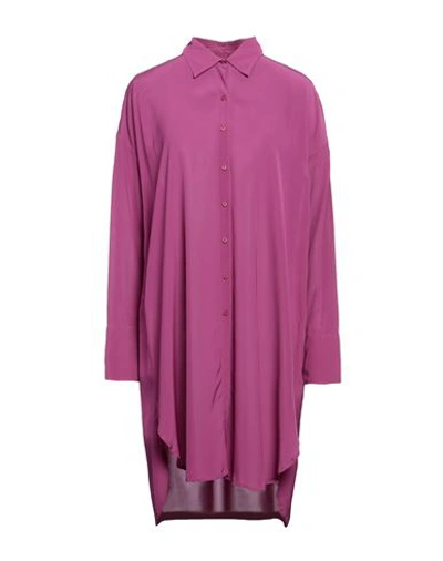 Shop Fisico Woman Mini Dress Mauve Size L Viscose In Purple