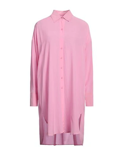 Shop Fisico Woman Mini Dress Pink Size S Viscose