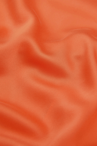 Shop Olivia Von Halle Bella Orange Camisole Set In Sandwashed Silk