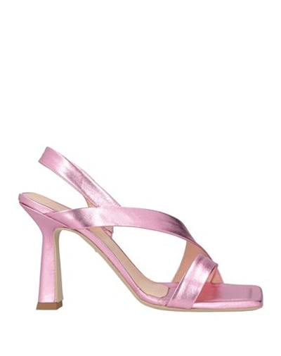 Shop Sergio Cimadamore Woman Sandals Pastel Pink Size 9 Soft Leather
