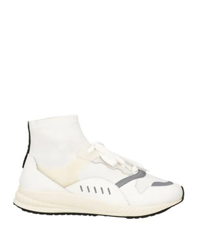 Shop Lardini By Yosuke Aizawa Man Sneakers White Size 10 Leather, Textile Fibers