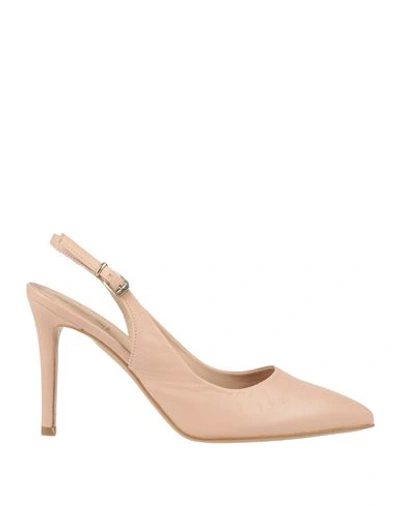 Shop Noa Woman Pumps Blush Size 10 Leather In Pink