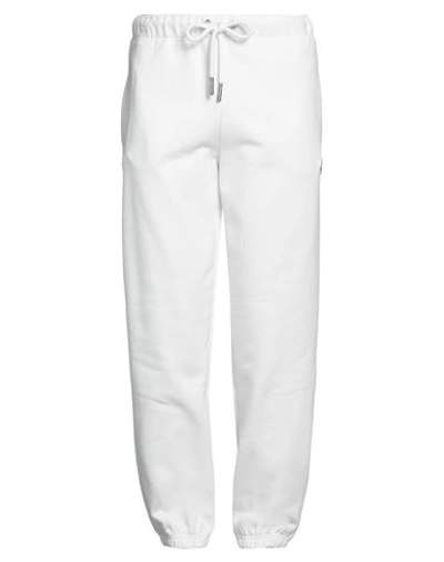Shop Moncler Man Pants White Size L Cotton