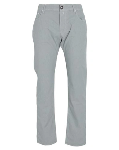 Shop Jacob Cohёn Man Pants Light Grey Size 35 Cotton, Elastane