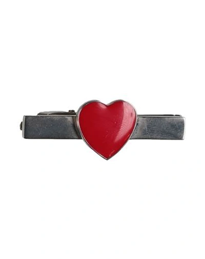Etro Man Cufflinks And Tie Clips Red Size - Brass In Red