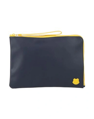 Shop Kenzo Man Handbag Midnight Blue Size - Bovine Leather