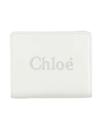 Shop Chloé Woman Wallet White Size - Calfskin