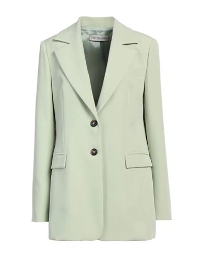 Shop Trussardi Woman Blazer Light Green Size 10 Polyester, Elastane