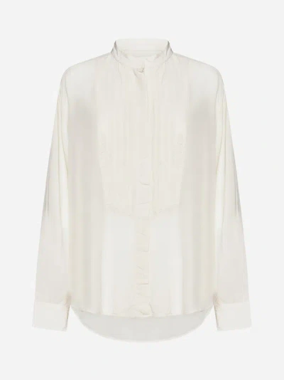 Shop Isabel Marant Amel Viscose Shirt In Vanilla