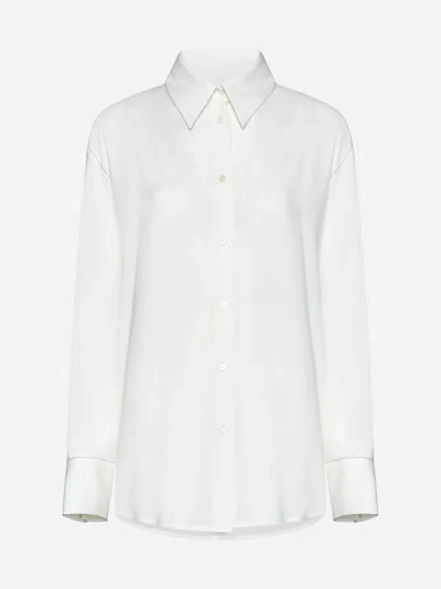Shop Fabiana Filippi Viscose Shirt In White