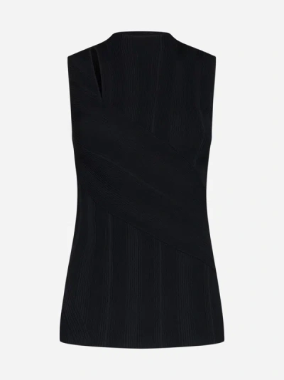 Shop Diane Von Furstenberg Artemisia Viscose-blend Top In Black