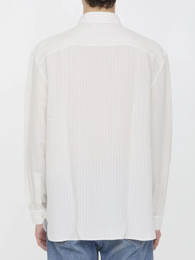 Shop Saint Laurent Cassandre Shirt In White