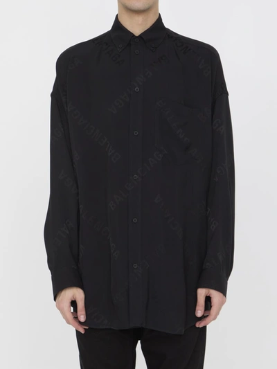 Shop Balenciaga Cocoon Shirt In Black