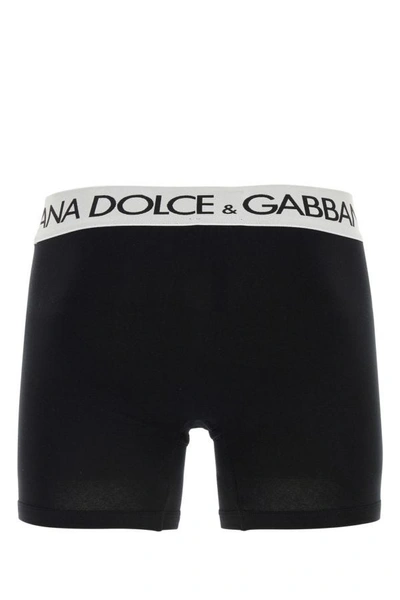 Dolce & Gabbana Regular Fit Boxer Shorts In Black