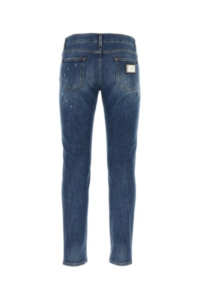 Shop Dolce & Gabbana Man Stretch Denim Jeans In Blue