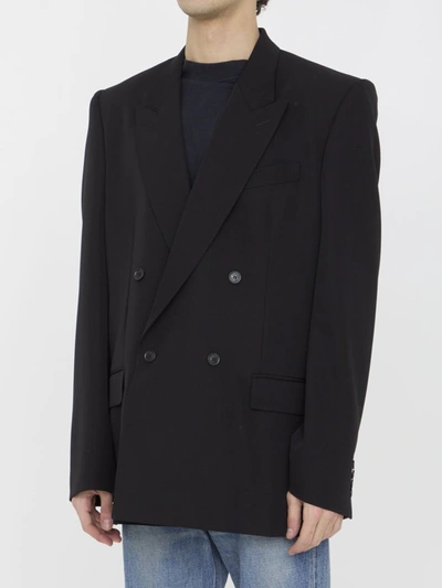 Shop Balenciaga Oversized Blazer In Black