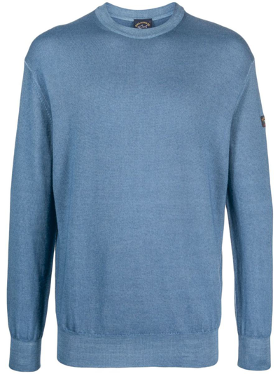 Shop Paul & Shark Crewneck Pullover Clothing In Blue