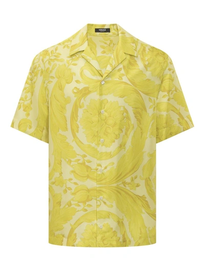 Shop Versace Informal Shirt In Yellow