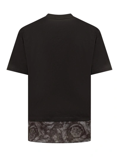 Shop Versace Baroque T-shirt In Black