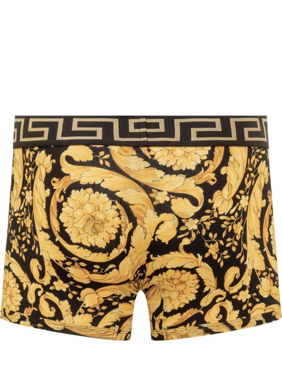 Shop Versace Boxer Baroque In Gold