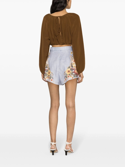 Shop Zimmermann Zimmerman Lexi Tuck Shorts