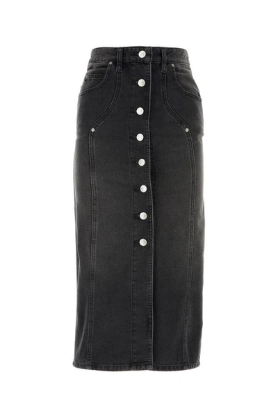 Shop Isabel Marant Étoile Isabel Marant Etoile Woman Black Denim Vandy Skirt