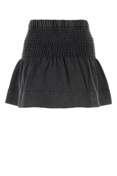 Shop Isabel Marant Étoile Isabel Marant Etoile Woman Graphite Cotton Pacifica Mini Skirt In Gray