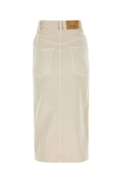 Shop Isabel Marant Étoile Isabel Marant Etoile Woman Ivory Denim Vandy Skirt In White