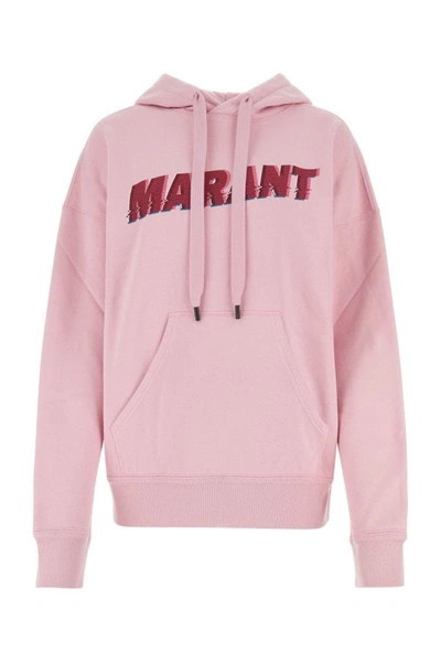 Shop Isabel Marant Étoile Isabel Marant Etoile Woman Pink Cotton Blend Mansel Sweatshirt