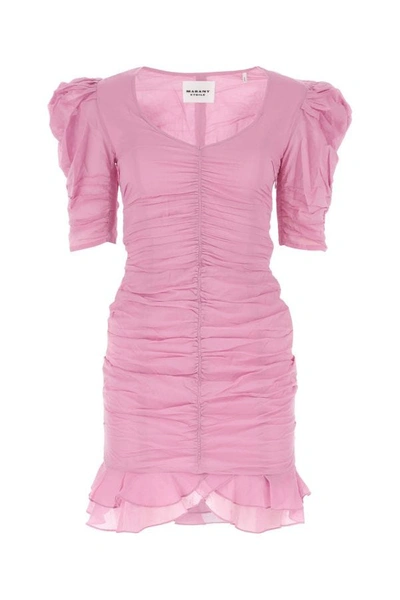 Shop Isabel Marant Étoile Isabel Marant Etoile Woman Pink Cotton Sireny Mini Dress