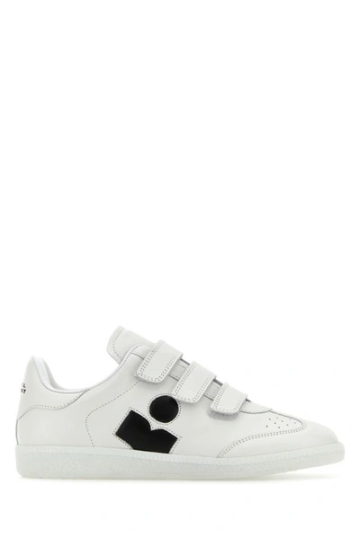 Shop Isabel Marant Étoile Isabel Marant Etoile Woman White Leather Logo Classic Sn Sneakers