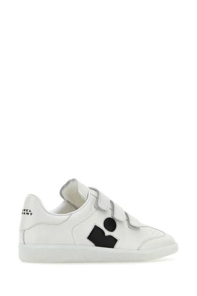 Isabel Marant Étoile Isabel Marant Etoile White Leather Logo Classic Sn Sneakers In White