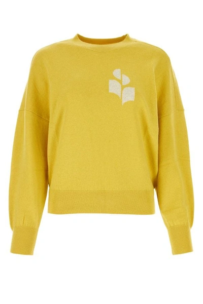 Shop Isabel Marant Étoile Isabel Marant Etoile Woman Yellow Cotton Blend Oversize Marisans Sweater