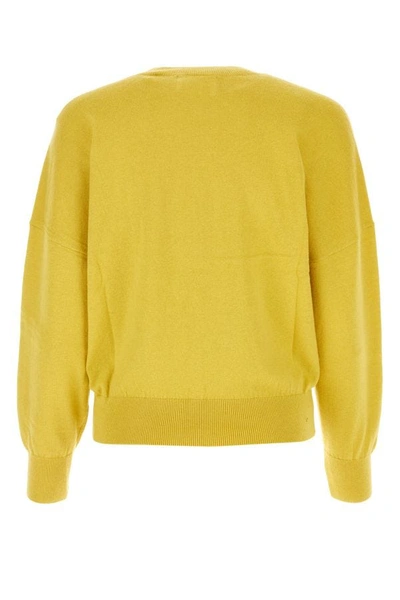 Shop Isabel Marant Étoile Isabel Marant Etoile Woman Yellow Cotton Blend Oversize Marisans Sweater