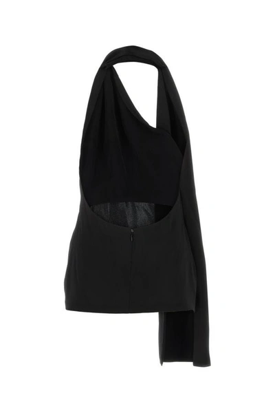 Shop Loewe Woman Black Satin Mini Dress