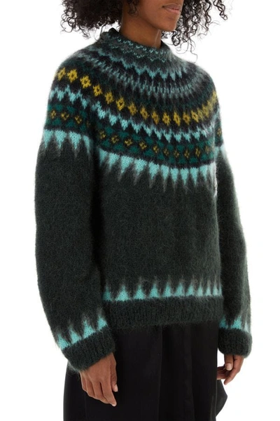 Shop Loewe Woman Embroidered Mohair Blend  X Suna Fujita Sweater In Multicolor