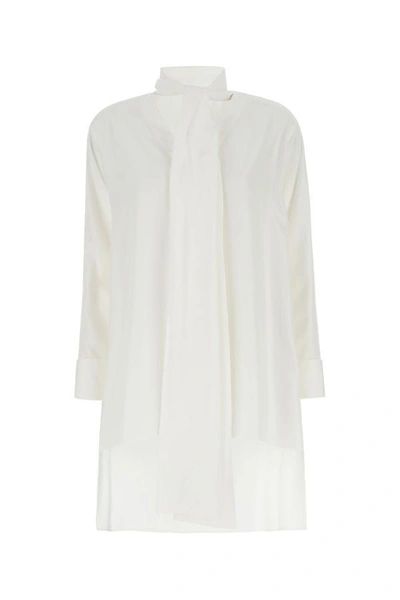 Shop Loewe Woman Ivory Crepe Oversize Blouse In White