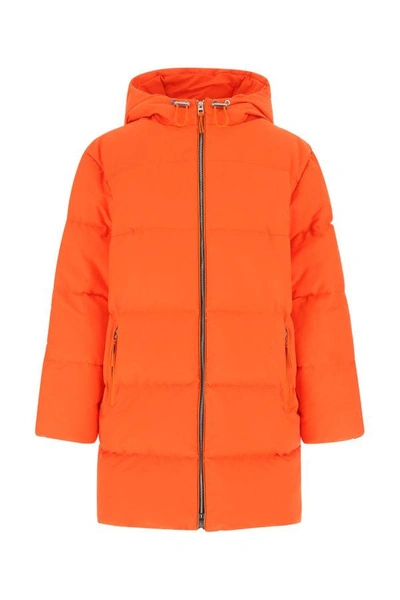 Shop Loewe Woman Orange Cotton Down Jacket