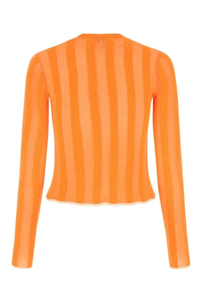 Shop Loewe Woman Orange Stretch Viscose Top