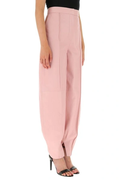 Shop Loewe Woman Pastel Pink Leather Pant