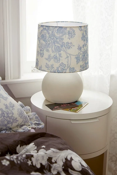 Shop Urban Outfitters Toile Drum Lamp Shade In Blue At
