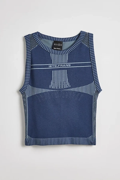 Iets Frans . … Seamless Crop Tank Top In Blue At Urban Outfitters In Blue