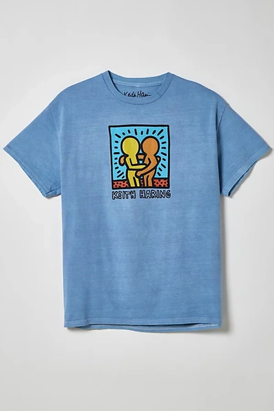 Shop Keith Haring Best Buddies Tee In Sky, Men's At Urban Outfitters